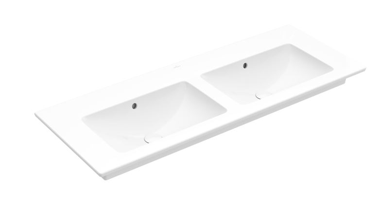 VILLEROY & BOCH VENTICELLO dvojumyvadlo 130 cm, s přepadem, alpská bílá 4111DJ01 Obrázek - Hlavní obrázek