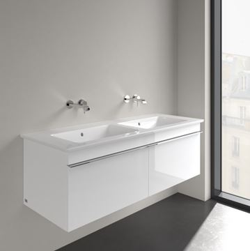 VILLEROY & BOCH VENTICELLO dvojumyvadlo 130 cm, s přepadem, CeramicPlus, alpská bílá 4111DJR1 Obrázek - fotka