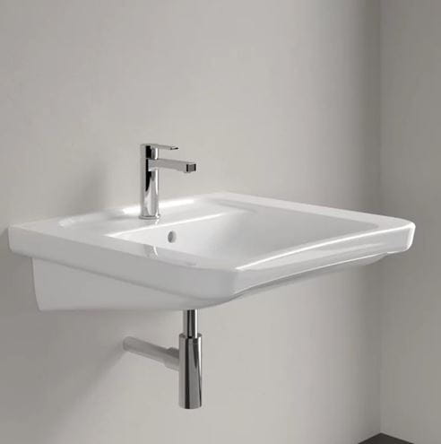 VILLEROY & BOCH VICARE bezbariérové umyvadlo 65 cm, s otvorem pro baterii a přepadem, alpská bílá 51786701 Obrázek - fotka