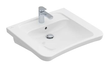 VILLEROY & BOCH VICARE bezbariérové umyvadlo 65 cm, s otvorem pro baterii a přepadem, alpská bílá 51786701 Obrázek - fotka