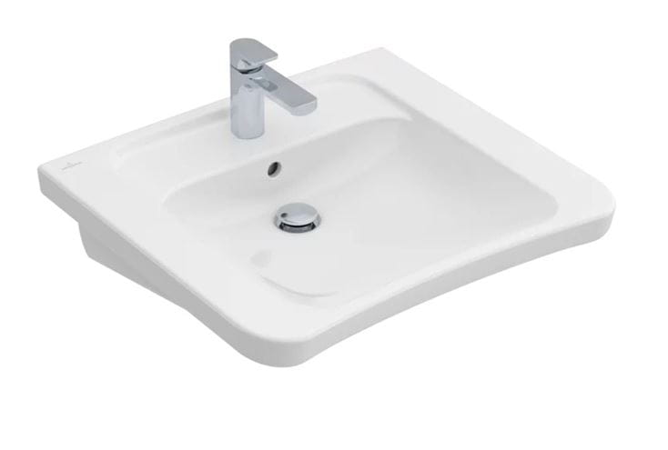 VILLEROY & BOCH VICARE bezbariérové umyvadlo 65 cm, s otvorem pro baterii a přepadem, alpská bílá 51786701 Obrázek - fotka
