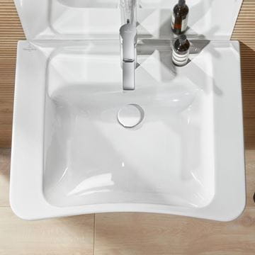 VILLEROY & BOCH VICARE bezbariérové umyvadlo 65 cm, s otvorem pro baterii a přepadem, alpská bílá 51786701 Obrázek - fotka