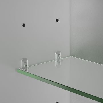 JOKEY TROMSÖ zrcadlová skříňka 63x68,5 cm, osvětlení, s vypínačem a el. zásuvkou, MDF/dřevo, aluminium 112112020-0140 Obrázek - fotka