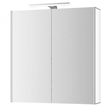 JOKEY DEKOR ALU LED zrcadlová skříňka 65,4x71,3x20,6 cm, osvětlení, s vypínačem a el. zásuvkou, hliník, bílá