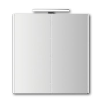 JOKEY DEKOR ALU LED zrcadlová skříňka 65,4x71,3x20,6 cm, osvětlení, s vypínačem a el. zásuvkou, hliník, zrcadlo 124512020-0122 Obrázek - fotka