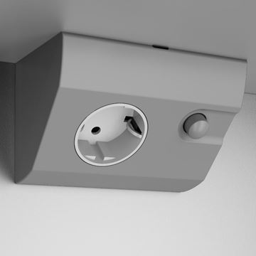 JOKEY DEKOR ALU LED zrcadlová skříňka 65,4x71,3x20,6 cm, osvětlení, s vypínačem a el. zásuvkou, hliník, zrcadlo 124512020-0122 Obrázek - fotka
