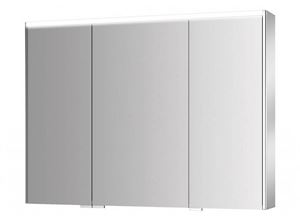 JOKEY DEKOR ALU III-HL LED zrcadlová skříňka 100x73,5x16,6 cm, osvětlení, s vypínačem a el. zásuvkou, hliník, aluminium