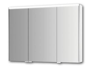 JOKEY DEKOR ALU III-HL LED zrcadlová skříňka 100x73,5x16,6 cm, osvětlení, s vypínačem a el. zásuvkou, hliník, bílá