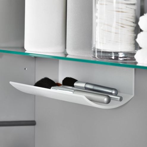 VILLEROY & BOCH VERITY LINE zrcadlová skříňka 130x75x17,3 cm, osvětlení, se zvětšovacím zrcátkem, vypínačem a el. zásuvkou, hliník, stříbrná B307F300 Obrázek - fotka