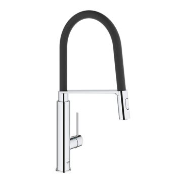 GROHE CONCETTO dřezová baterie, s flexi ramínkem a sprškou, chrom/černá