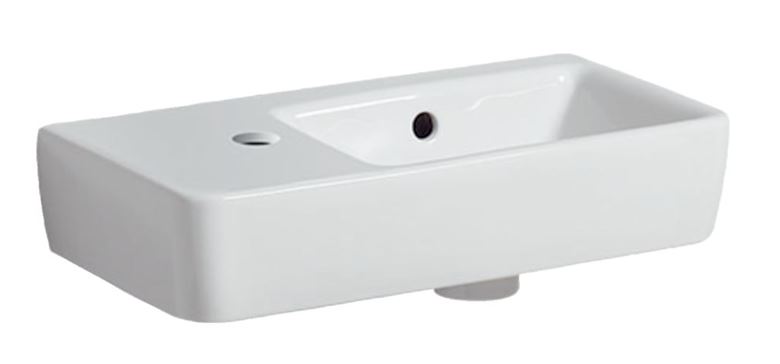 GEBERIT SELNOVA COMPACT umývátko 50 cm, s otvorem pro baterii vlevo a přepadem 501.506.00.7 Obrázek - Hlavní obrázek