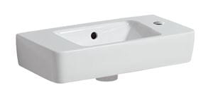 GEBERIT SELNOVA COMPACT umývátko 50 cm, s otvorem pro baterii vpravo a přepadem