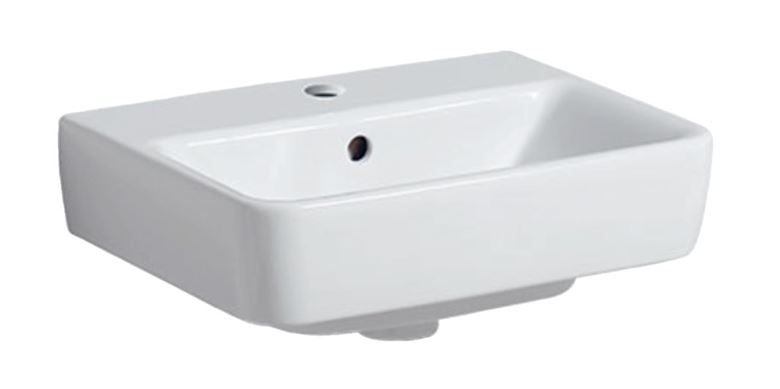 GEBERIT SELNOVA COMPACT umývátko 45 cm, s otvorem pro baterii a přepadem 501.561.00.7 Obrázek - Hlavní obrázek