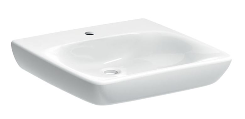 GEBERIT SELNOVA COMFORT bezbariérové umyvadlo 55 cm, s otvorem pro baterii, bez přepadu 500.187.01.7 Obrázek - Hlavní obrázek