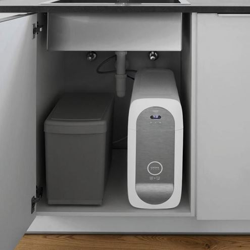 GROHE BLUE HOME dřezová elektronická baterie Mono, s filtračním a chladícím zařízením, Bluetooth, pro jednu vodu, napájení ze sítě, supersteel 31498DC1 Obrázek - fotka