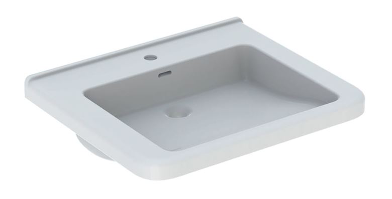 GEBERIT SELNOVA COMFORT SQUARE bezbariérové umyvadlo 55 cm, s otvorem pro baterii a přepadem 500.785.00.7 Obrázek - Hlavní obrázek