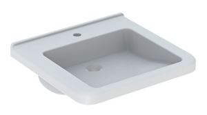 GEBERIT SELNOVA COMFORT SQUARE bezbariérové umyvadlo 55 cm, s otvorem pro baterii, bez přepadu