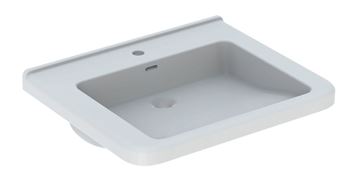 GEBERIT SELNOVA COMFORT SQUARE bezbariérové umyvadlo 65 cm, s otvorem pro baterii a přepadem