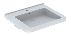 GEBERIT SELNOVA COMFORT SQUARE bezbariérové umyvadlo 65 cm, s otvorem pro baterii a přepadem