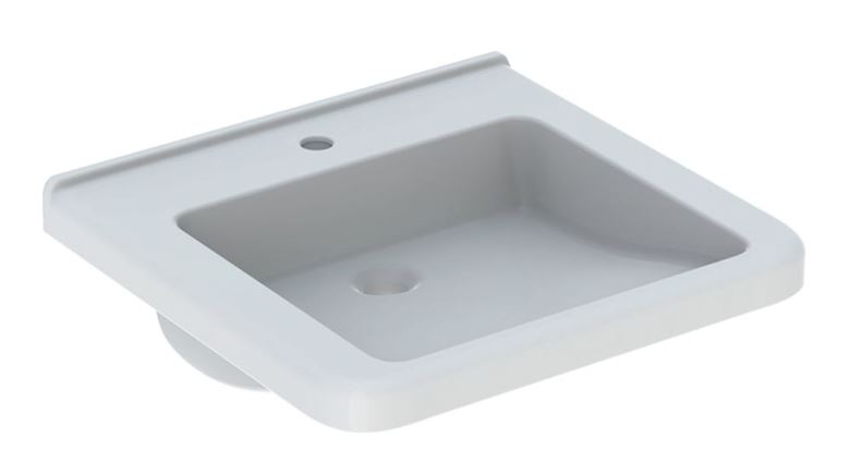 GEBERIT SELNOVA COMFORT SQUARE bezbariérové umyvadlo 65 cm, s otvorem pro baterii, bez přepadu 500.789.01.7 Obrázek - Hlavní obrázek