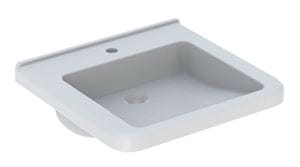 GEBERIT SELNOVA COMFORT SQUARE bezbariérové umyvadlo 65 cm, s otvorem pro baterii, bez přepadu