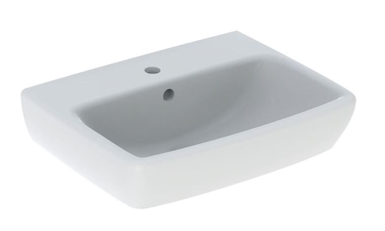 GEBERIT SELNOVA SQUARE umývátko 45 cm, s otvorem pro baterii a přepadem 500.322.01.7 Obrázek - Hlavní obrázek