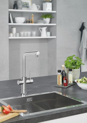 GROHE RED DUO dřezová elektronická baterie, s ohřevem, velikost L, GROHE ChildLock, napájení ze sítě, chrom 30325001 Obrázek - fotka