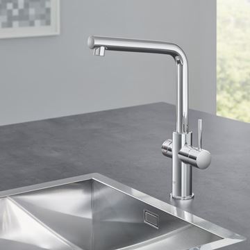 GROHE RED DUO dřezová elektronická baterie, s ohřevem, velikost M, GROHE ChildLock, napájení ze sítě, chrom 30327001 Obrázek - fotka