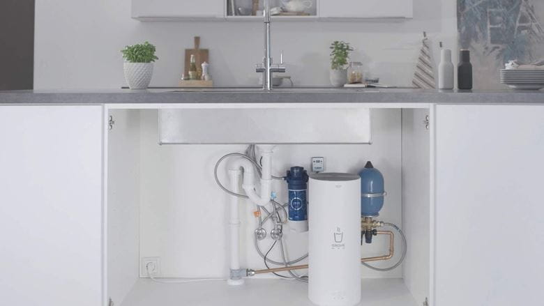GROHE RED DUO dřezová elektronická baterie, s ohřevem, velikost M, GROHE ChildLock, napájení ze sítě, chrom 30327001 Obrázek - fotka