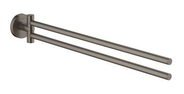 GROHE ESSENTIALS držák ručníků 439 mm, dvojramenný, kartáčovaný hard graphite