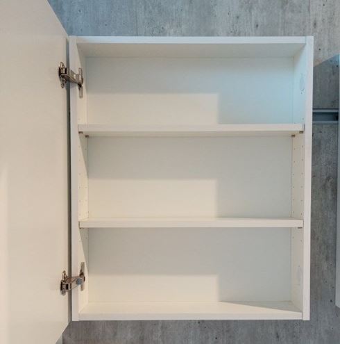CONCEPT 150 zrcadlová skříňka 60x68x12,7 cm, panty vlevo, MDF, bílá lesk 808426 Obrázek - fotka