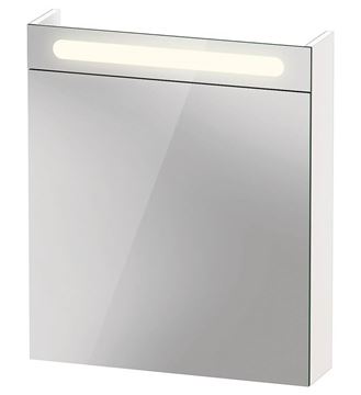 DURAVIT DURASTYLE BASIC zrcadlová skříňka 60x70x14,8 cm, osvětlení, s vypínačem a el. zásuvkou, panty vpravo, matná bílá