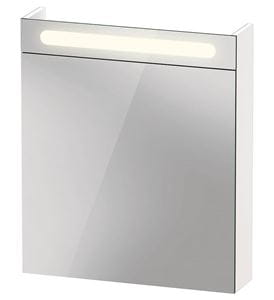 DURAVIT DURASTYLE BASIC zrcadlová skříňka 60x70x14,8 cm, osvětlení, s vypínačem a el. zásuvkou, panty vpravo, matná bílá