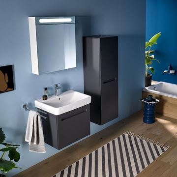 DURAVIT DURASTYLE BASIC zrcadlová skříňka 60x70x14,8 cm, osvětlení, s vypínačem a el. zásuvkou, panty vpravo, matná bílá N17920R00000000 Obrázek - fotka