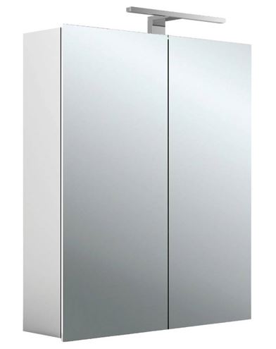 EMCO MEE zrcadlová skříňka 60x74,6x15,3 cm, osvětlení, s vypínačem a el. zásuvkou, hliník, stříbrná 949805050 Obrázek - Hlavní obrázek