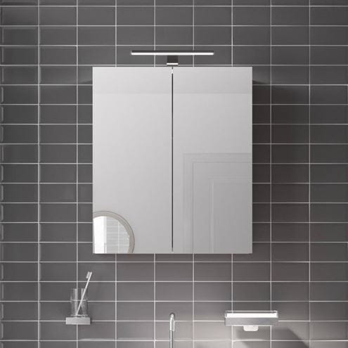 EMCO MEE zrcadlová skříňka 60x74,6x15,3 cm, osvětlení, s vypínačem a el. zásuvkou, hliník, stříbrná 949805050 Obrázek - fotka