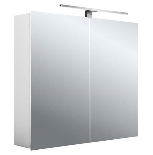 EMCO MEE zrcadlová skříňka 80x74,6x15,3 cm, osvětlení, s vypínačem a el. zásuvkou, hliník, stříbrná 949805051 Obrázek - Hlavní obrázek