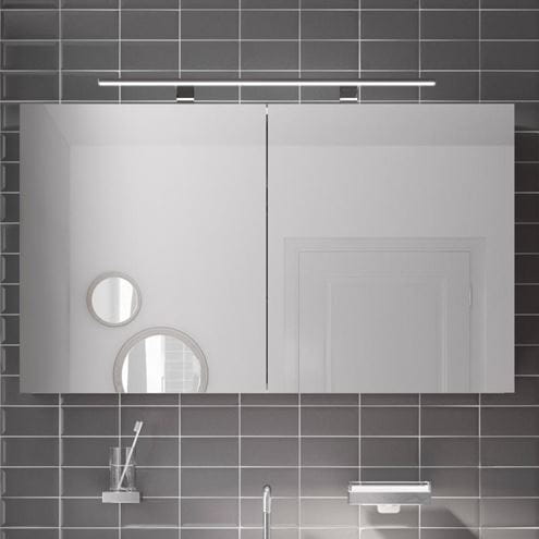 EMCO MEE zrcadlová skříňka 120x74,6x15,5 cm, osvětlení, s vypínačem a el. zásuvkou, hliník, stříbrná 949805053 Obrázek - fotka