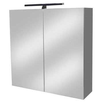 EDEN ANNA N LED zrcadlová skříňka 60x60x18 cm, osvětlení, laminát, bílá