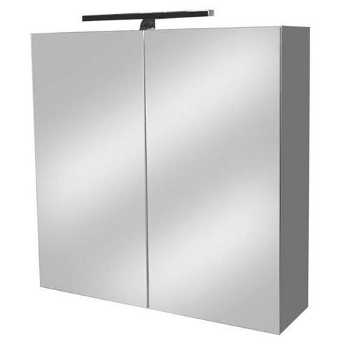 EDEN ANNA N LED zrcadlová skříňka 60x60x18 cm, osvětlení, laminát, lesklá bílá ED223 L1 Obrázek - Hlavní obrázek