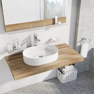 RAVAK CERAMIC 550 SLIM O umyvadlo na desku 55 cm, bez přepadu XJX01155001 Obrázek - fotka