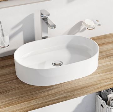 RAVAK CERAMIC 550 SLIM O umyvadlo na desku 55 cm, bez přepadu XJX01155001 Obrázek - fotka