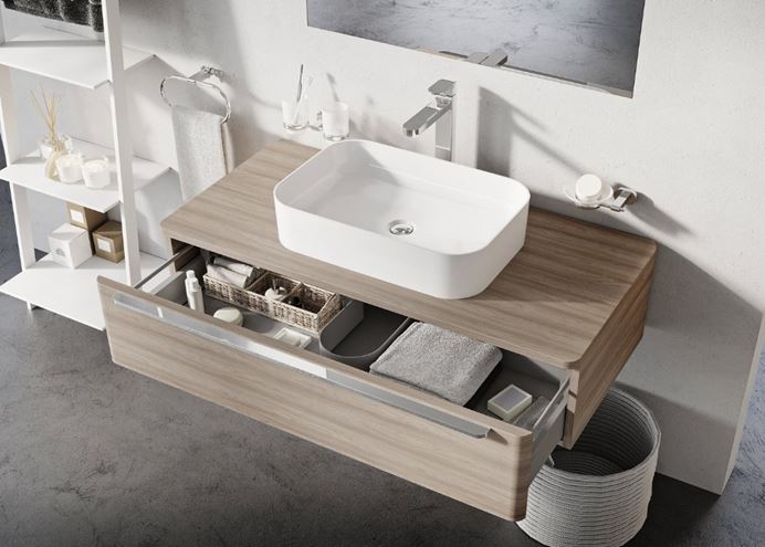 RAVAK CERAMIC 550 SLIM R umyvadlo na desku 55 cm, bez přepadu XJX01155002 Obrázek - fotka
