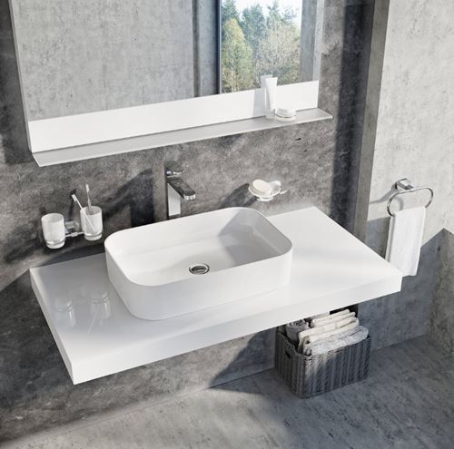 RAVAK CERAMIC 550 SLIM R umyvadlo na desku 55 cm, bez přepadu XJX01155002 Obrázek - fotka