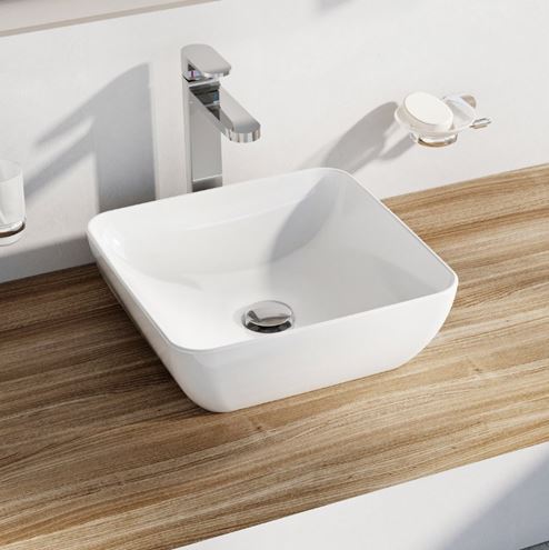 RAVAK UNI 380 S SLIM umyvadlo na desku 38 cm, bez přepadu XJX01138001 Obrázek - fotka