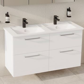 VITRA ROOT SQUARE umyvadlová stojánková baterie, matná černá A4273236EXP Obrázek - fotka