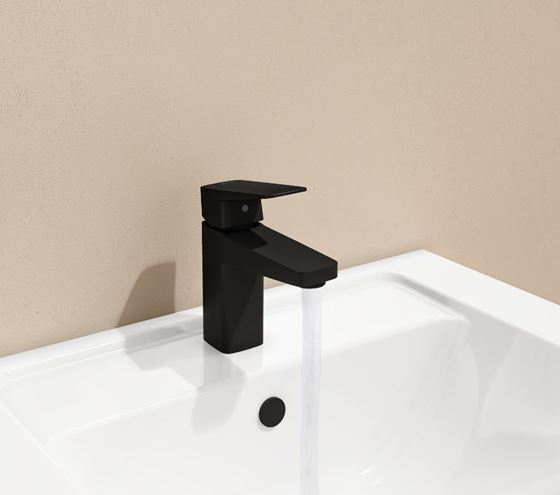 VITRA ROOT SQUARE umyvadlová stojánková baterie, matná černá A4273236EXP Obrázek - fotka