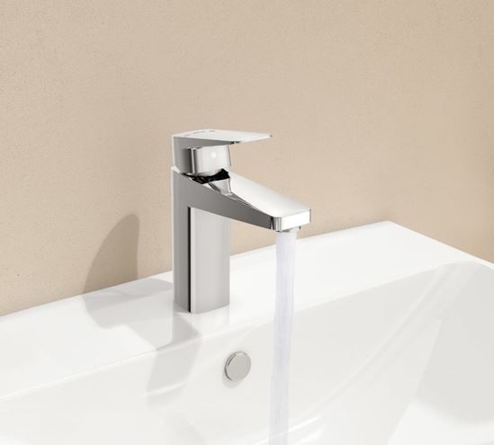 VITRA ROOT SQUARE umyvadlová stojánková baterie, s odtokovou soupravou, chrom A42734EXP Obrázek - fotka