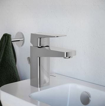 VITRA ROOT SQUARE umyvadlová stojánková baterie, s odtokovou soupravou, chrom A42734EXP Obrázek - fotka