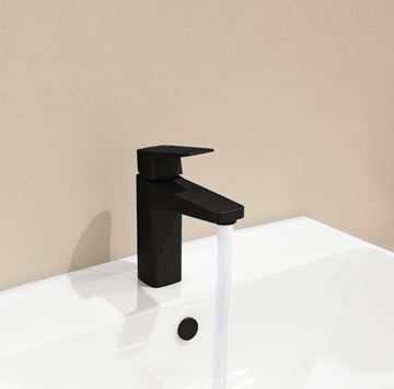 VITRA ROOT SQUARE umyvadlová stojánková baterie, s odtokovou soupravou, matná černá A4273436EXP Obrázek - fotka